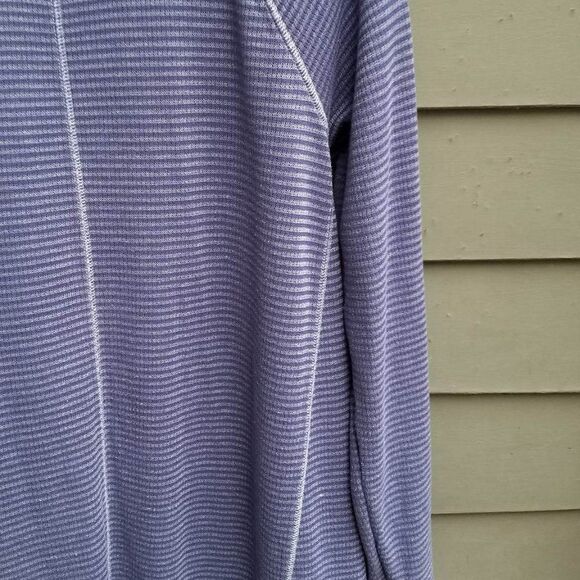 J Jill Blue Stripe Cotton Knit Dress Size Medium - Picture 9 of 11
